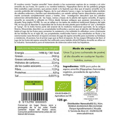 Havtorn 125 g, Salud Viva