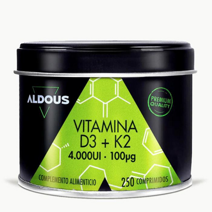 Vitamin D3 + K2 Aldous 250 tabletter