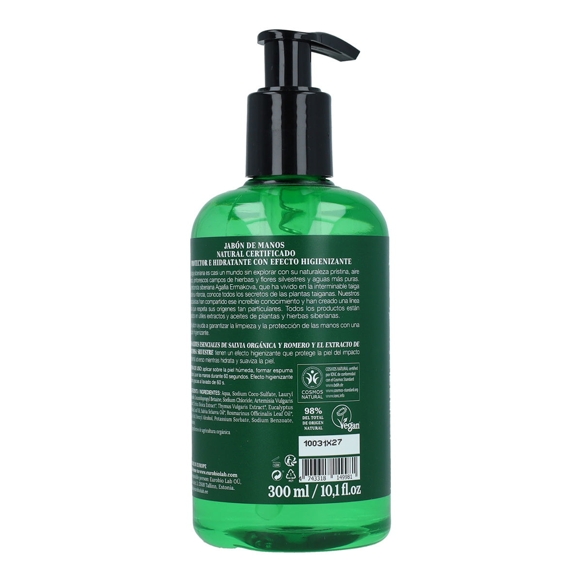 Certyfikowane naturalne mydło do rąk ochronne i nawilżające Agafia Natura Siberica 300 ml