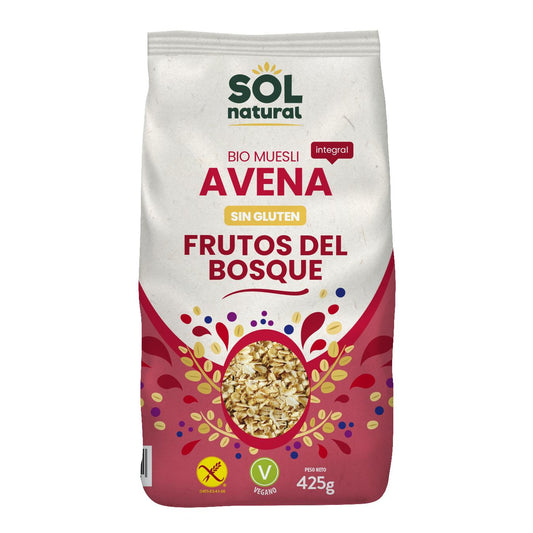 Sol Natural Organic Gluten-Free Oat Muesli with Berries 425 g
