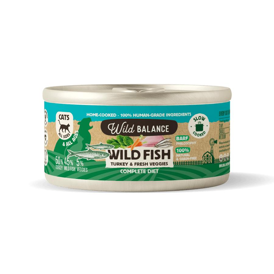 Wild Balance BARF Fish and Turkey Cat Food Tin 120 g