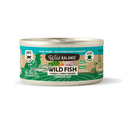 Wild Balance BARF Fish and Turkey Cat Food Tin 120 g