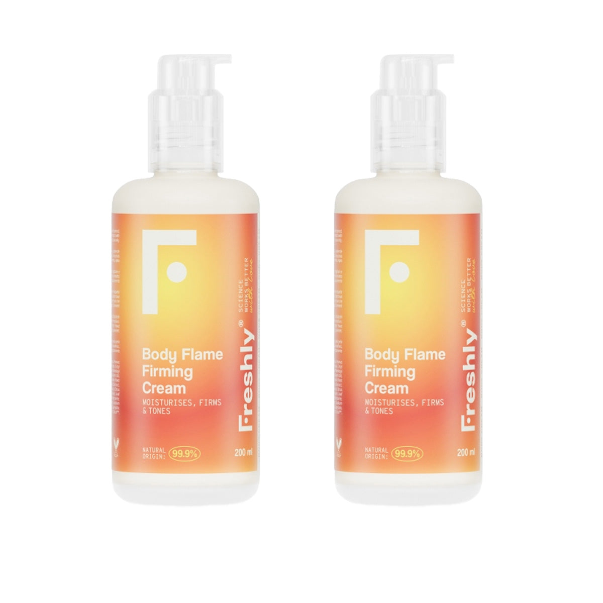 2x Body Flame Freshly verstevigende crème 200 ml