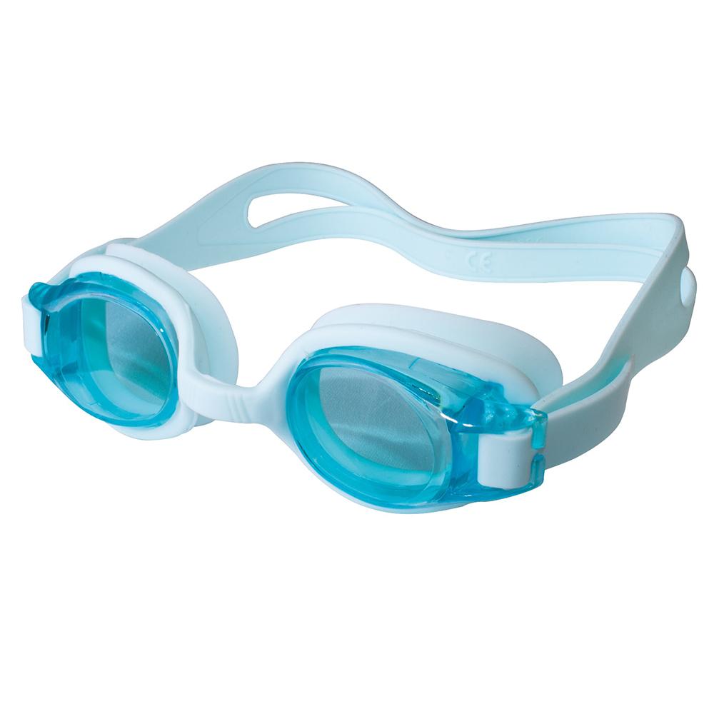 Occhialini da nuoto junior FUNNY, doppio cinturino in silicone, monoblocco