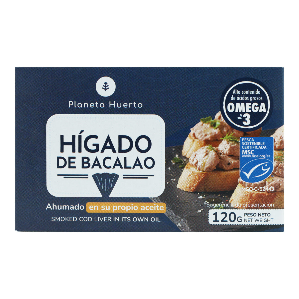 Kabeljauwlever in eigen olie Planeta Huerto 120 g