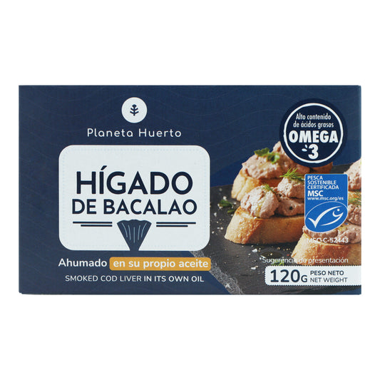Foie de morue dans son huile Planeta Huerto 120 g