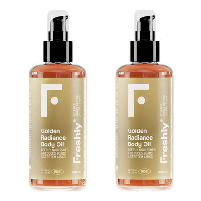 Zestaw 2x olejek do ciała Golden Radiance Freshly 200 ml