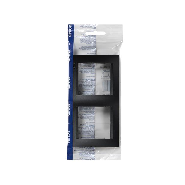 Simon 15 cadre 2 éléments Graphite