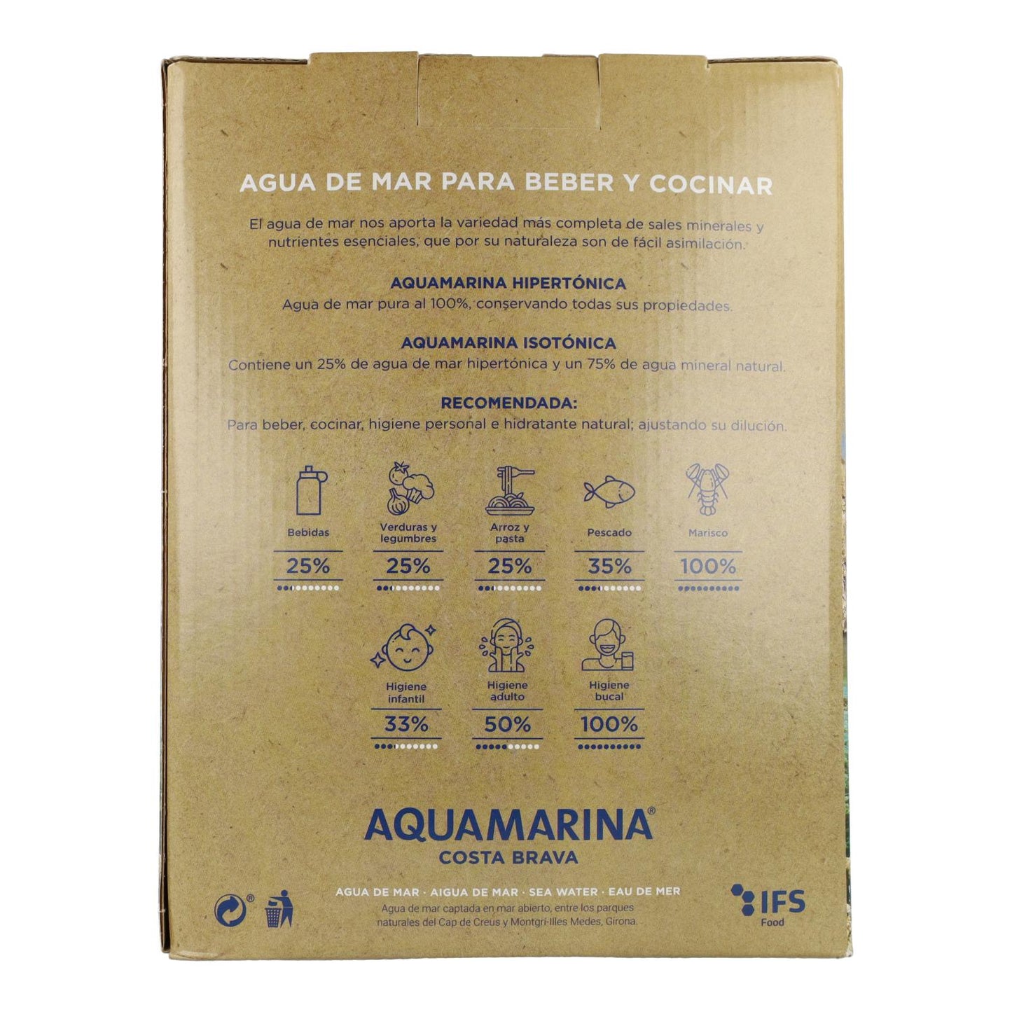 Eau de mer isotonique Bag in Box Aquamarina 5 L