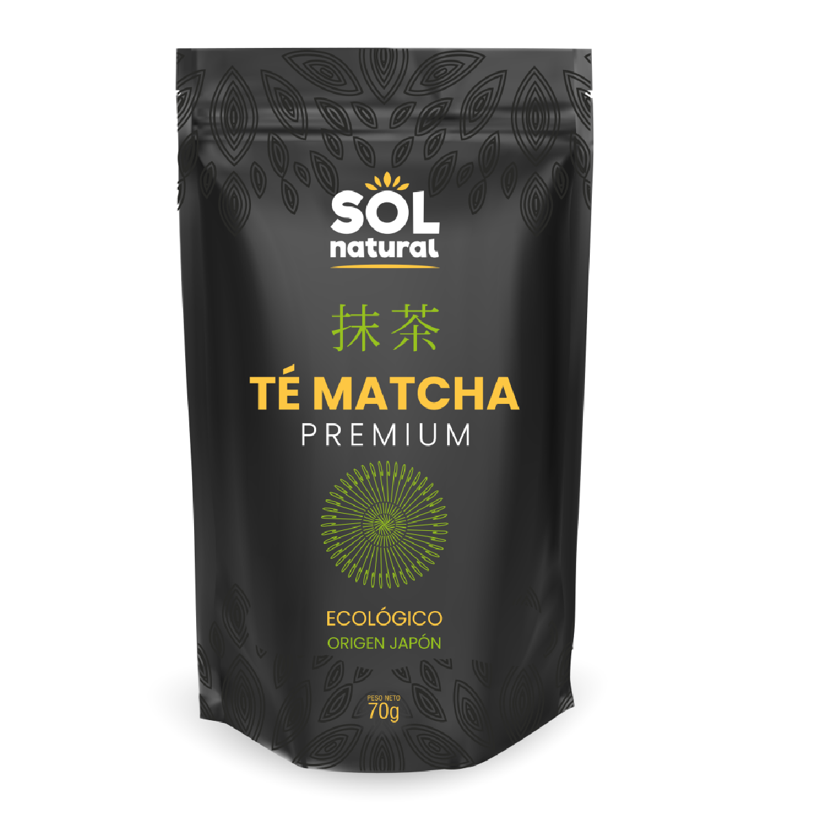 Macha premium Japan i pulverform Sol Natural 70 g BIO