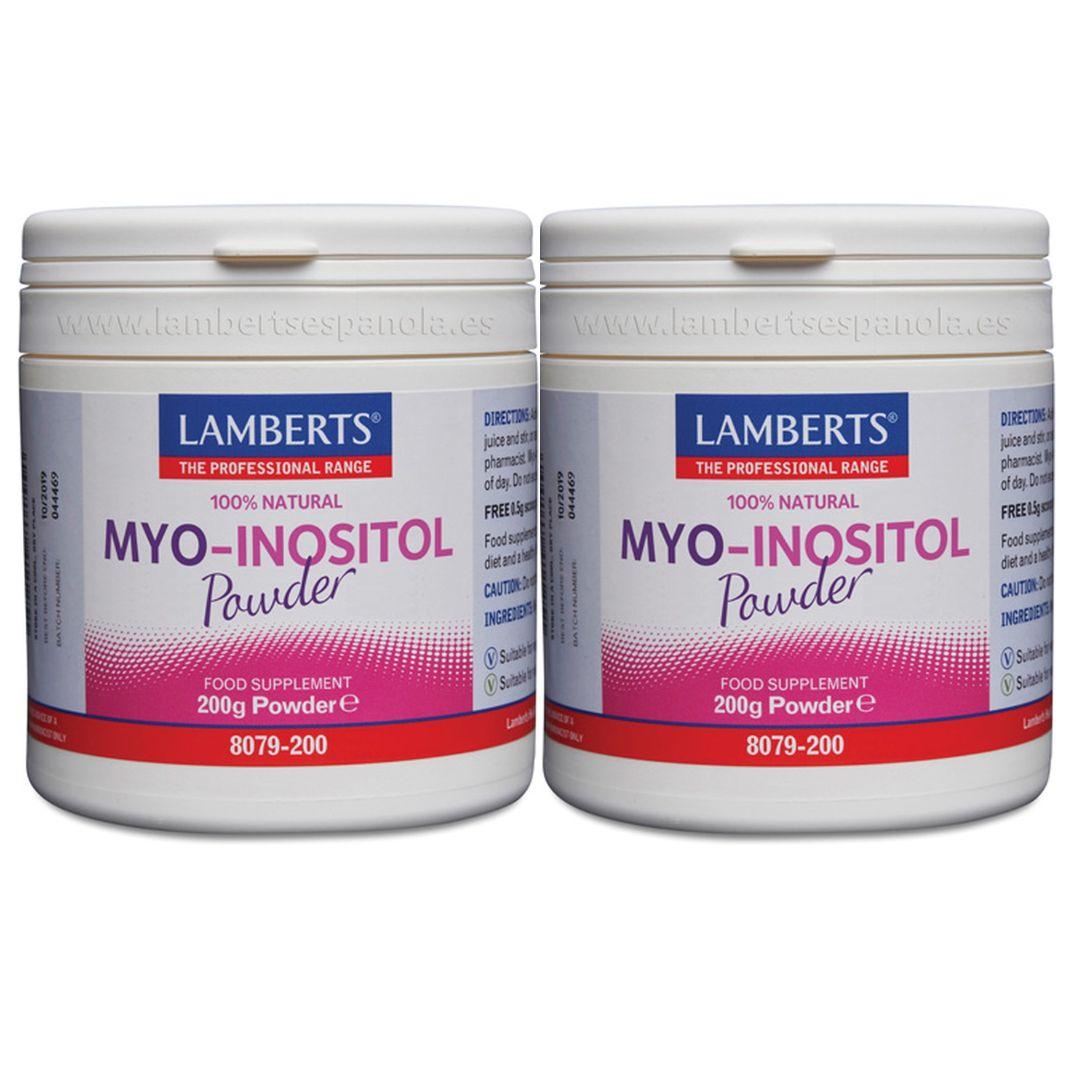 2-pack MYO Inositol pulver  Lamberts 200 g