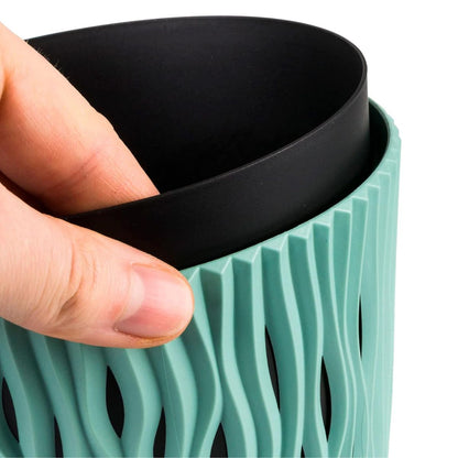 Pot Duna avec insert turquoise D 22 x 19