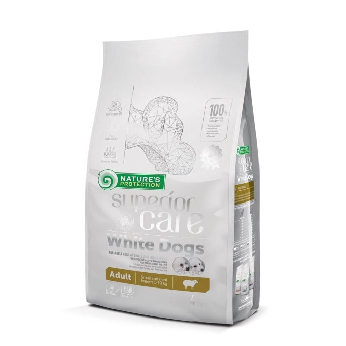 Nature's Protection White Dog Croquettes sans céréales Agneau adulte petites races 4 kg