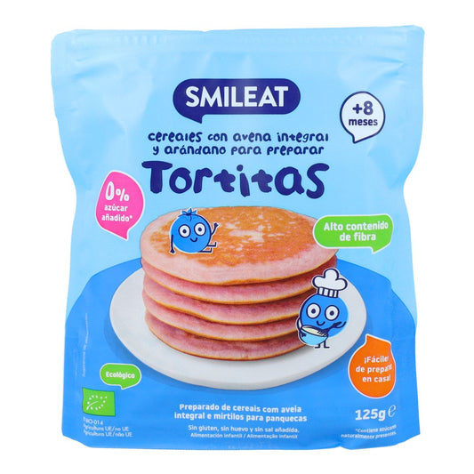 Mix für Vollkorn-Haferflocken-Pfannkuchen mit Blaubeeren ECO Smileat 125 g