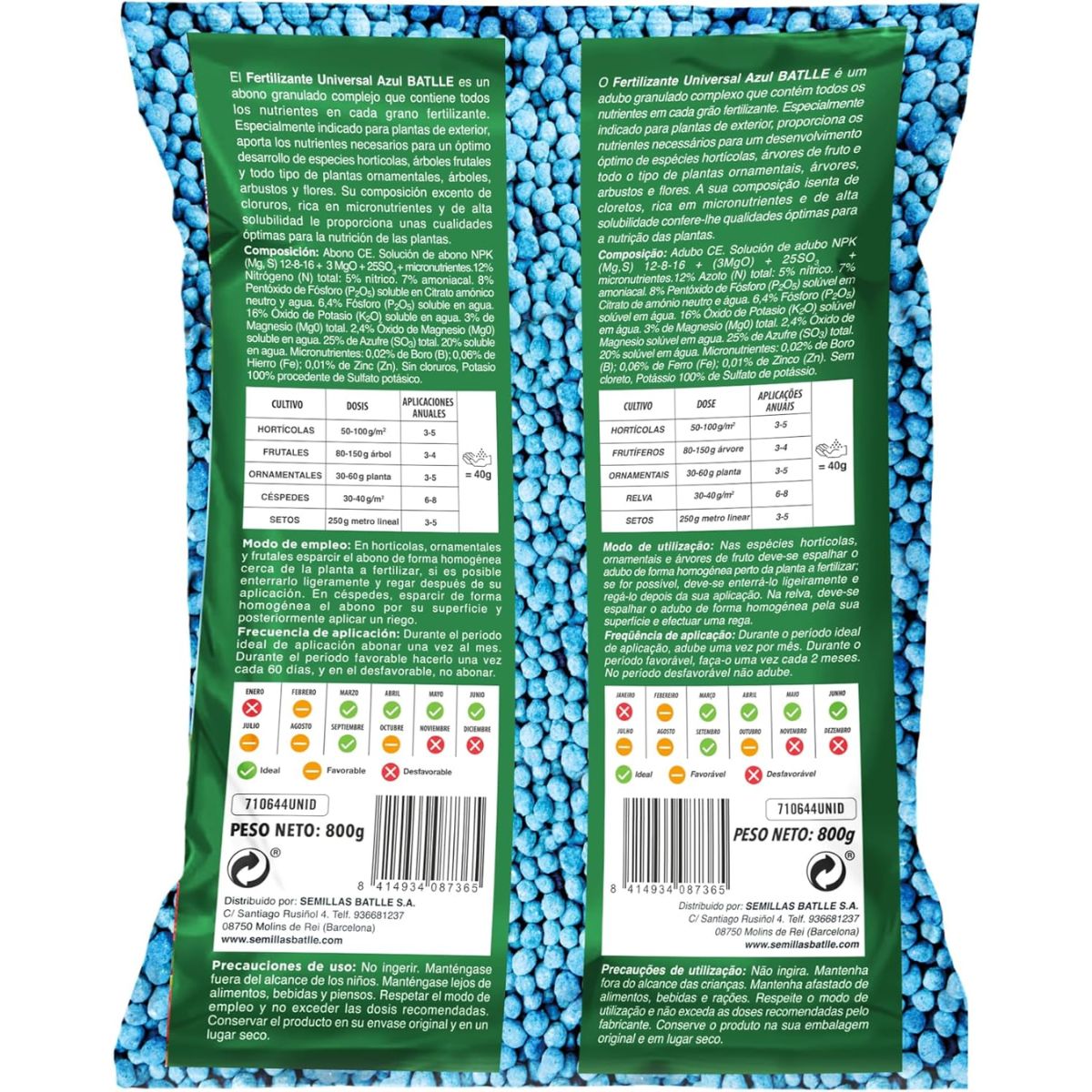 Fertilizzante universale Azul Batlle 800 g