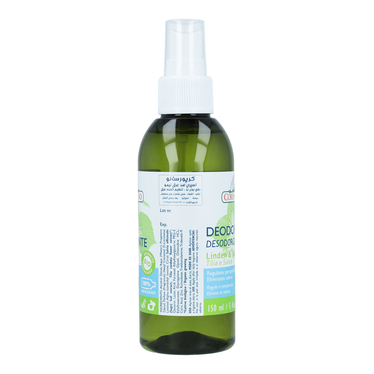 Pack 5x Déodorant tilleul et sauge Corpore Sano 150 ml