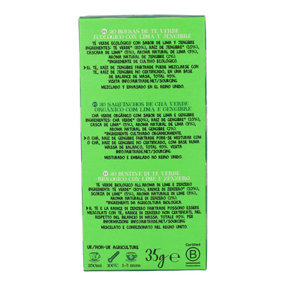 Groene thee limoen en gember Bio Cupper 20 zakjes