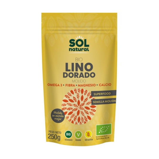 Sol Natural Ground Golden Flax Seeds 250g