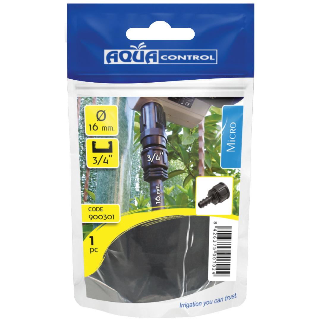 Aqua Control schroefadapter 3/4" x 16 mm