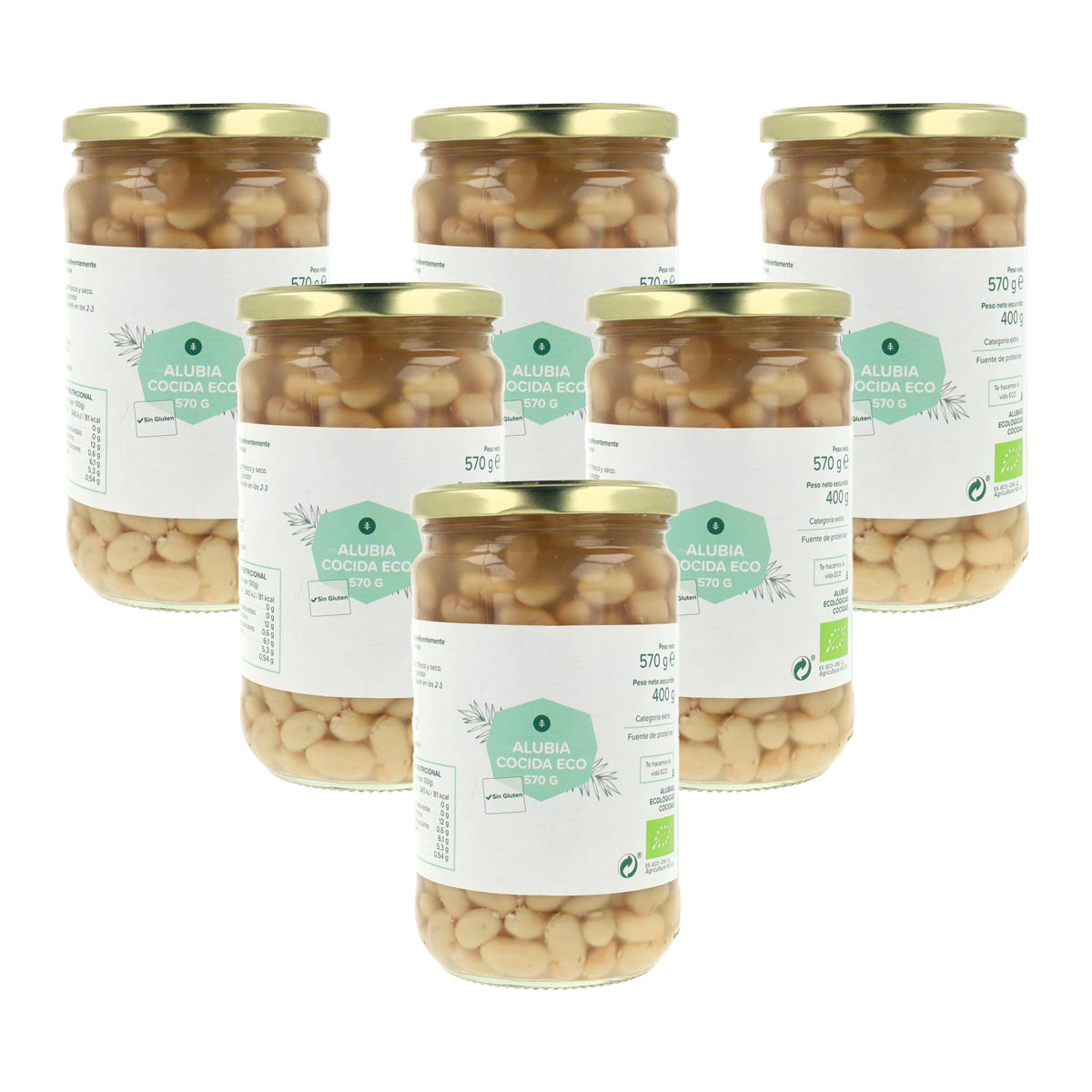 Pakket 6x gekookte bonen ECO Planeta Huerto 570 g