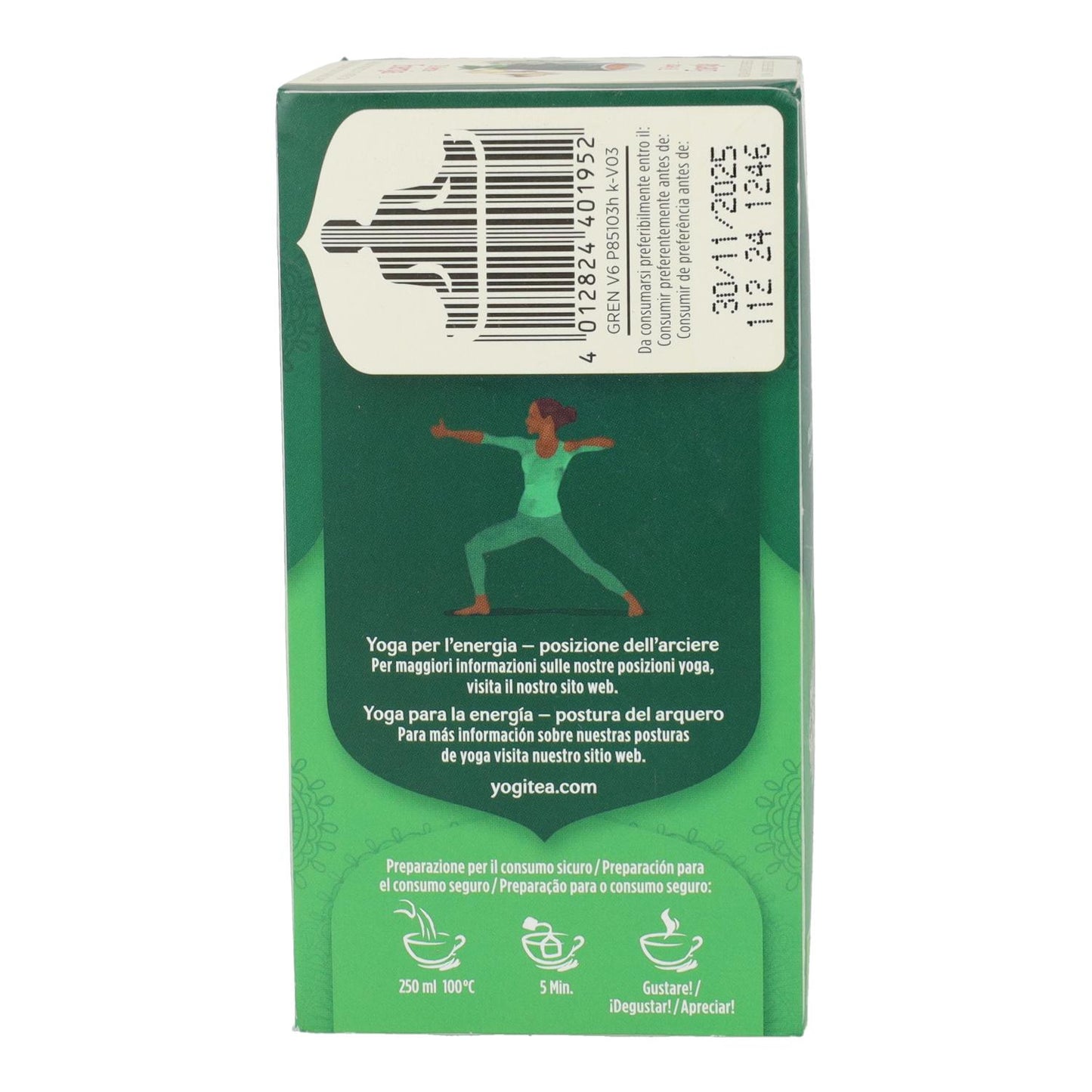 Yogi Tea BIO Té verde Energía, 17 bolsitas