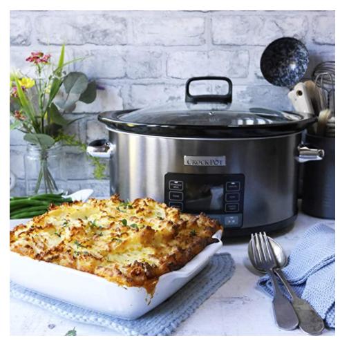 Crockpot cyfrowy wolnowar Timeselect 5,6 l CSC066X (odnowiony)