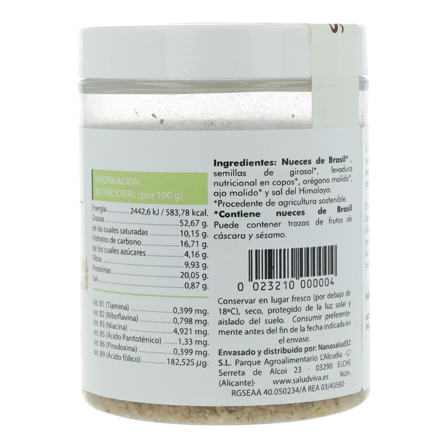 No Italiaanse veganistische kaas in poedervorm Salud Viva 125 g