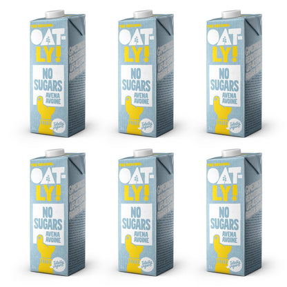 Lot de 6 boissons à l'avoine sans sucre, Oatly, 1 L