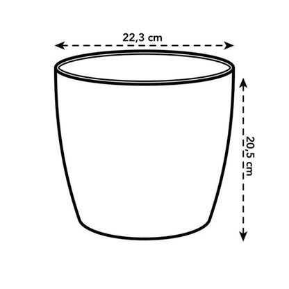 Pot de fleurs recyclé Coffee Collection Round Elho 14 cm