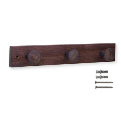 Ash tree hanger with 3 textured knobs, lilac