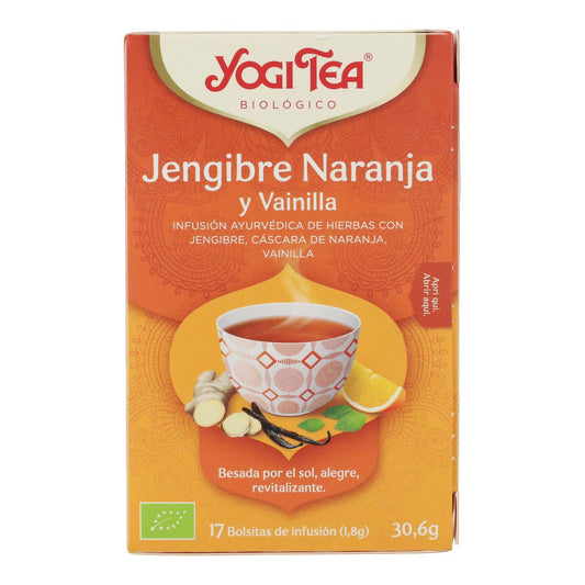 Yogi Tea BIO Jengibre Naranja y Vainilla, 17 bolsitas
