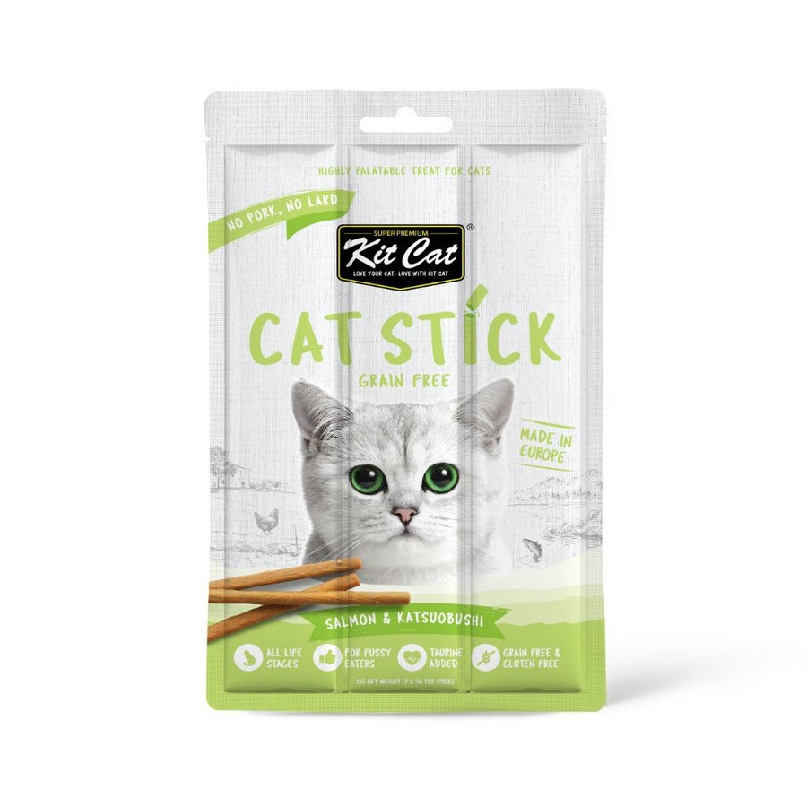 Kit Cat Cat Stick - Zalm & Katsuobushi 15 g Halfvochtige snack voor katten