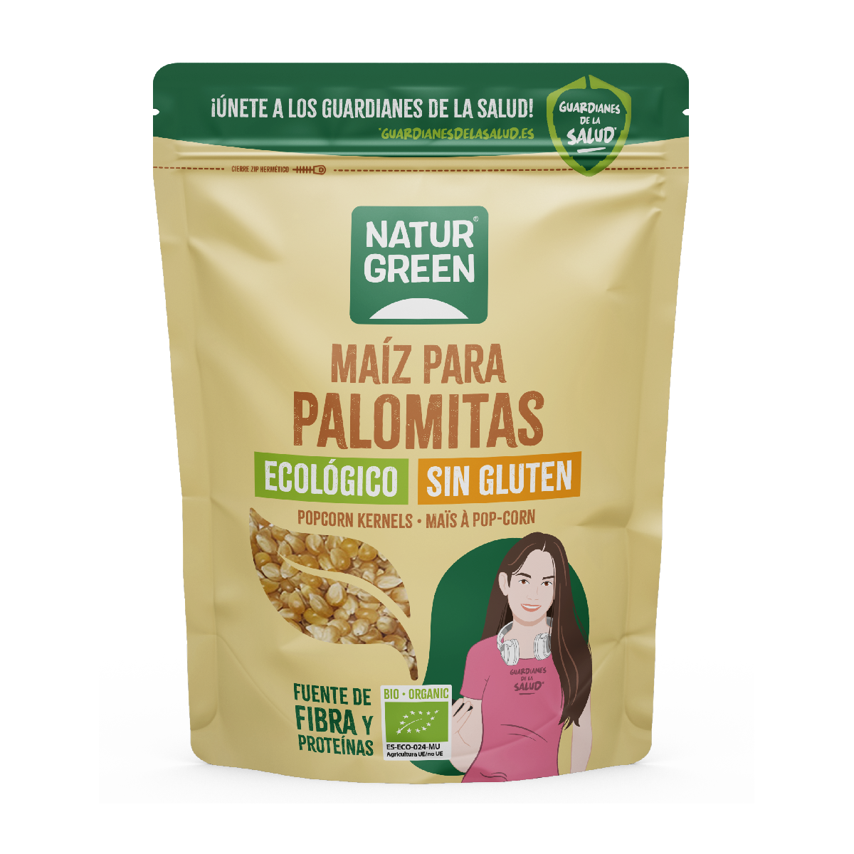 NaturGreen organic popcorn corn 400 g