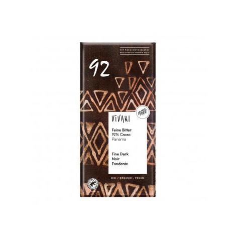 Pure chocolade 92% Panama met biologische kokosbloesemsuiker Vivani 80 g