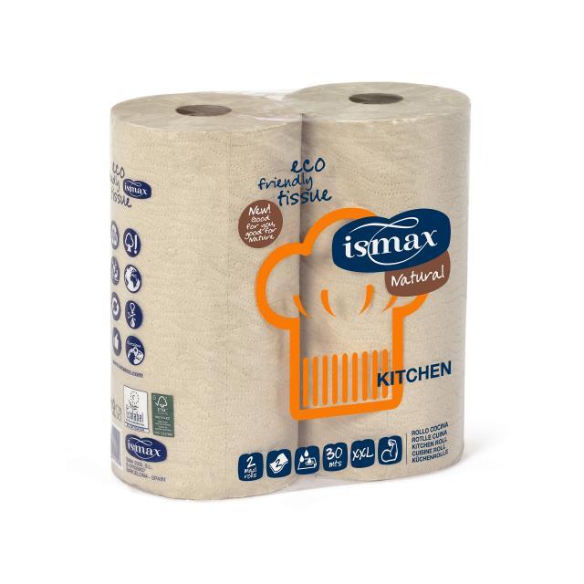 Rouleaux de cuisine écologiques Ismax, lot de 2