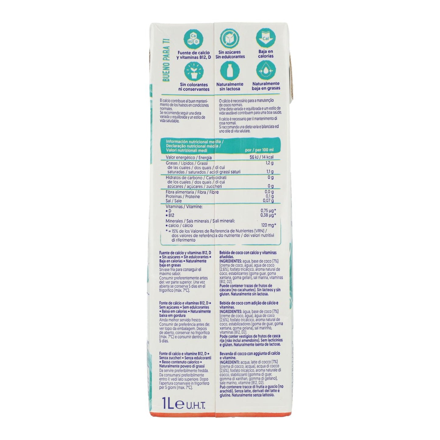 Bebida de Coco Sin azúcar Alpro 1 Litro