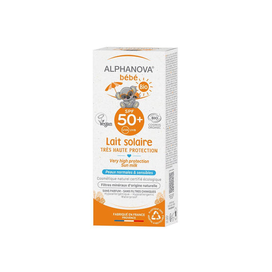 Biologische zonnebrandcrème voor baby's SPF 50+ Alphanova 50 ml