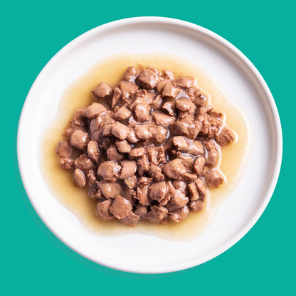 Edgard & Cooper wet cat food in sauce with lamb and chicken pieces, 85 g