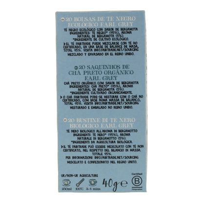 Té Negro Earl Grey Bio Cupper 20 bolsitas
