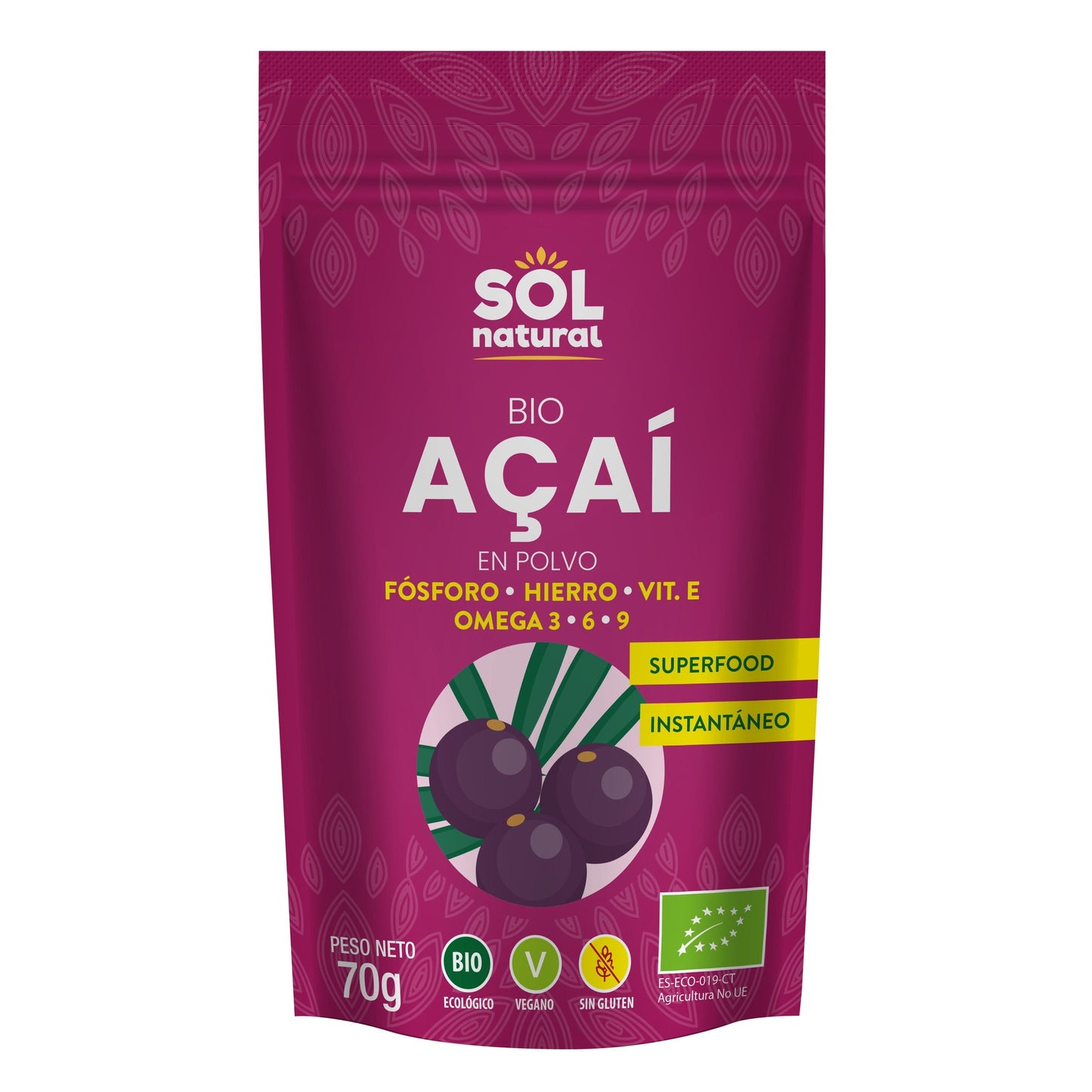 Açaí w proszku bio Sol Natural 70 g