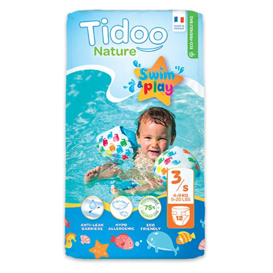 Pieluchy do kąpieli Swimmers T3 (4-9 kg) Tidoo 12 sztuk