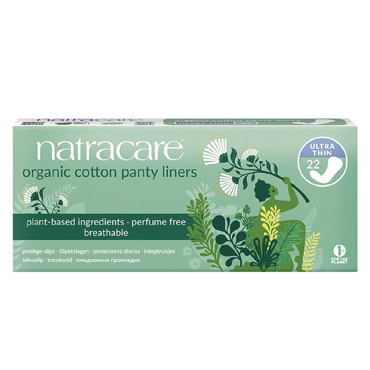 Salvaslip ultra sottili in cotone ecologico 100% Natracare 22 pezzi