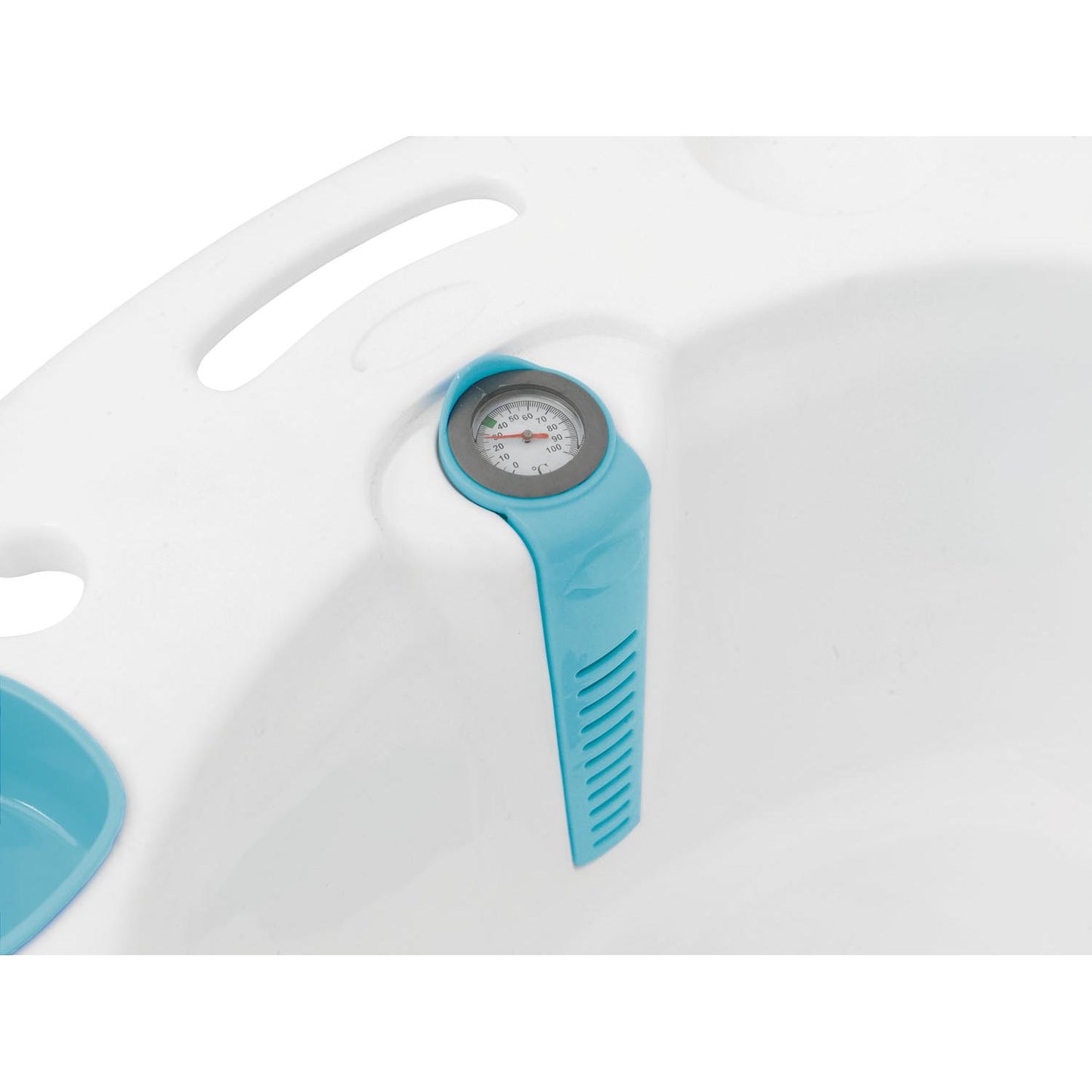 Anatomische blaue Badewanne mit Halterung Olmitos