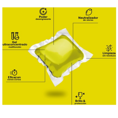 Pakket 2 x vaatwasmiddel in gel FLOPP ECOPACK 110 capsules