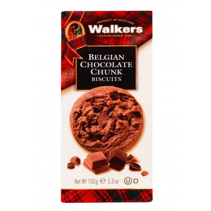 Cookies con chips de chocolate belga Walkers 150g