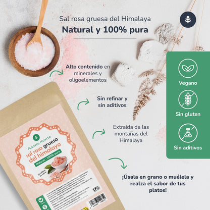 Sale grosso rosa dell'Himalaya Planeta Huerto 1 kg