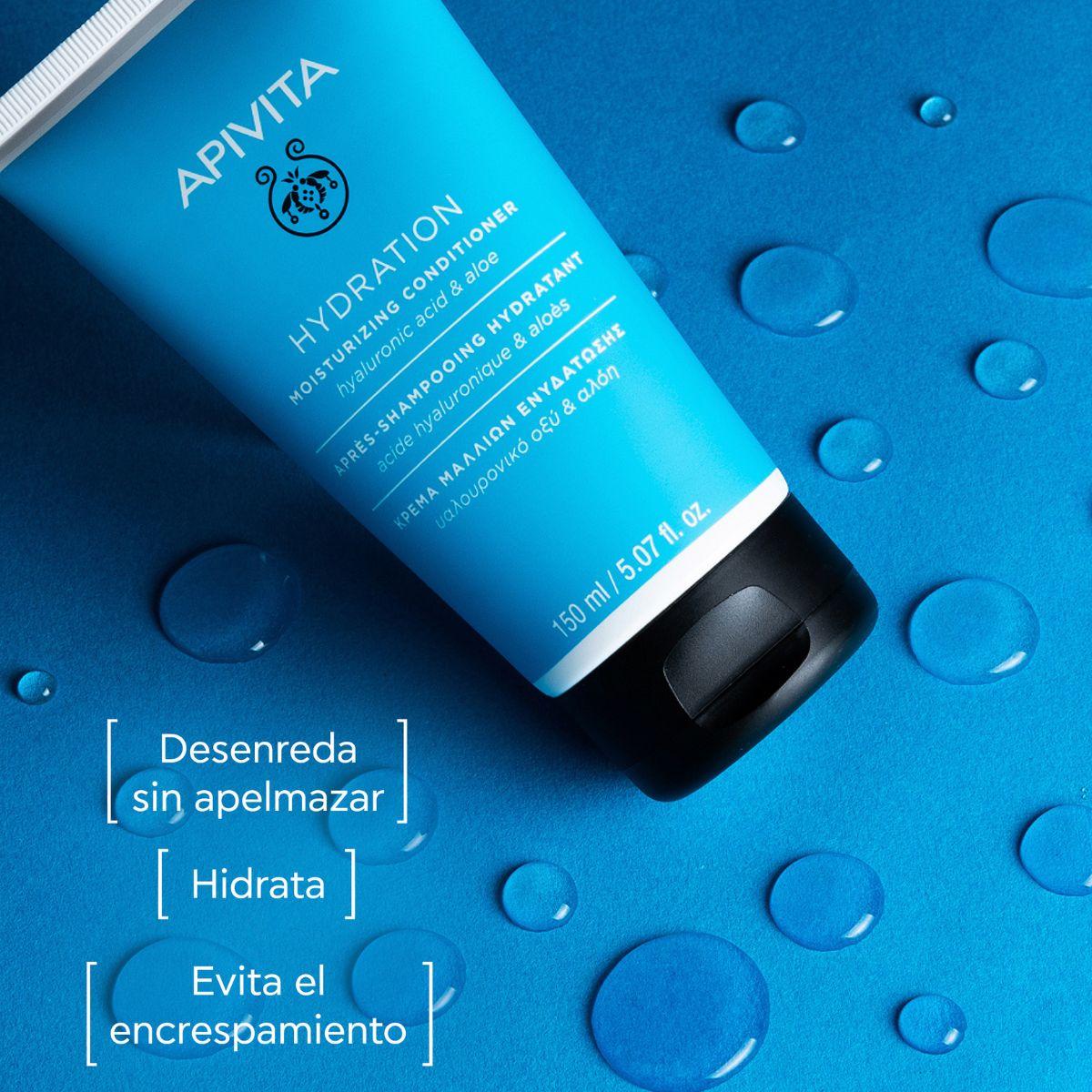 Hydraterende conditioner voor alle haartypes met hyaluronzuur en aloë, APIVITA 150 ml