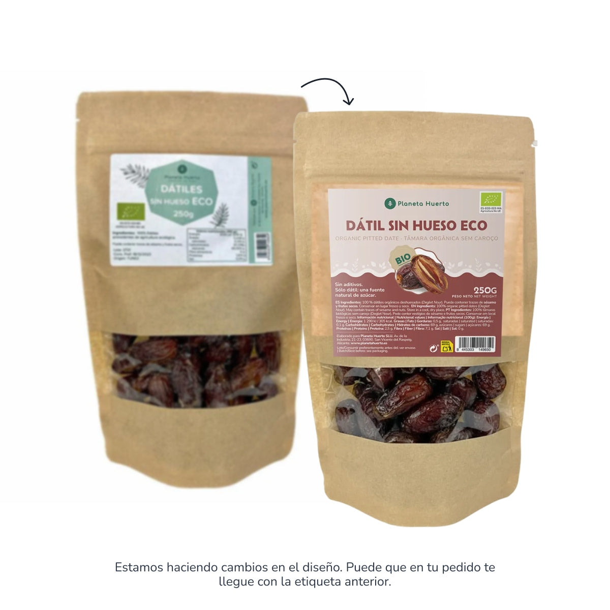 Pitted dates ECO Planeta Huerto 250 g