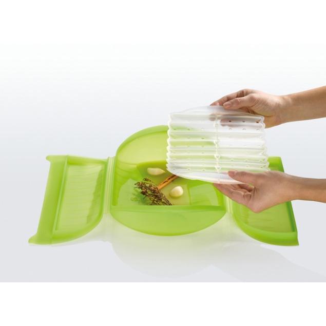 Stoomkoker met bakje voor 3-4 personen Lékué