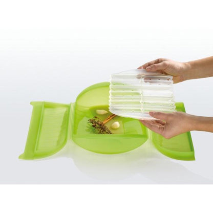 Stoomkoker met bakje voor 3-4 personen Lékué